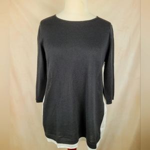 NWT J Jill Cotton Linen Relaxed Fit Sweater Size Large Petite